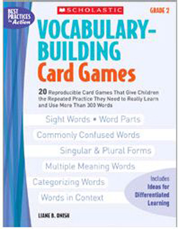 Card Games For 2 - Scholastic Teaching Resources SC-9780439554657 Vocabulary Building Card Games Gr 2