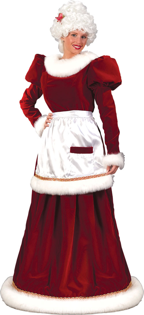 Costumes For All Occasions FW7571SD Santa Mrs Velvet Dress sm Medium