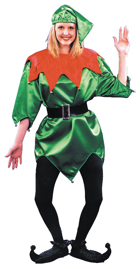 Costumes For All Occasions AC142 Elf Costume Green W Bells 1 Size