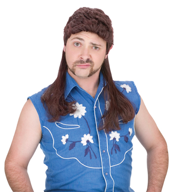Costumes For All Occasions FWH92909BN Mullet Super Wig Brown Hexpres