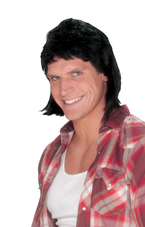 Costumes For All Occasions FWH92988BK Mullet Wig Black Hexpress