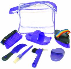 Partrade Equine Grooming Kit Purple 9 Inch - 244652