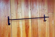 Blanket Bar With Bridle Hooks Black 36 Inch - SR3