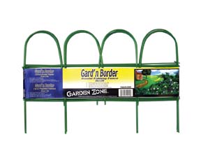 Garden Zone Round Folding Fence Border Green 10 Feet - 041010