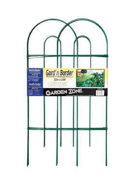 Garden Zone Round Folding Fence Border Green 10 Feet - 043210