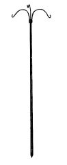 HOOKERY 990752 36 3 Arm Tree Shepherd Hook Black
