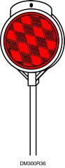 Hyko Products 36 Red Plastic Driveway Marke Red 36 Inch Pack Of 24 DM300R36