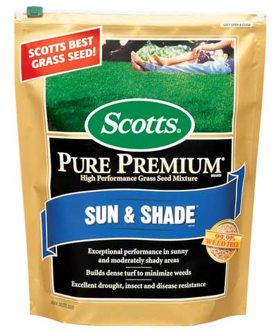 Scotts Company Seed Pure Premium Sun and Shade Grass 20 Pounds - 11080