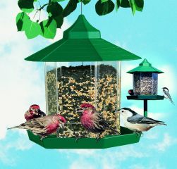 Woodstream Wildbird Gazebo Wild Bird Feeder Green 2.25 Pounds - HF92