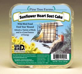 Sunflower Hearts Suet Cake 12 Ounce - 01201