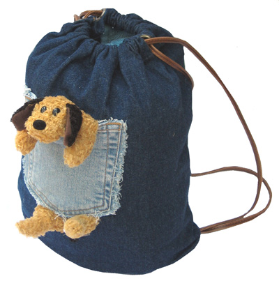 Bear Hands DU-DEN-FLD Duffle Backpack Floppy Ear Dog