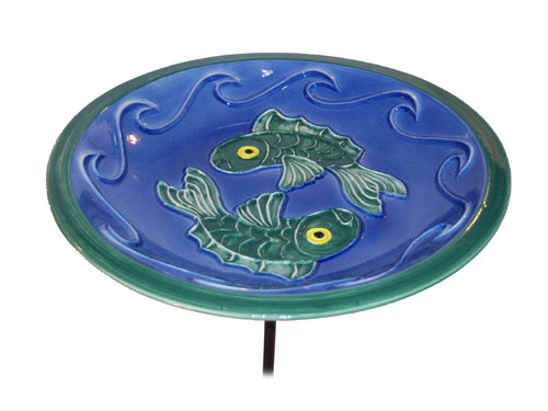 Achla Designs Blue Fish Bowl and Stake