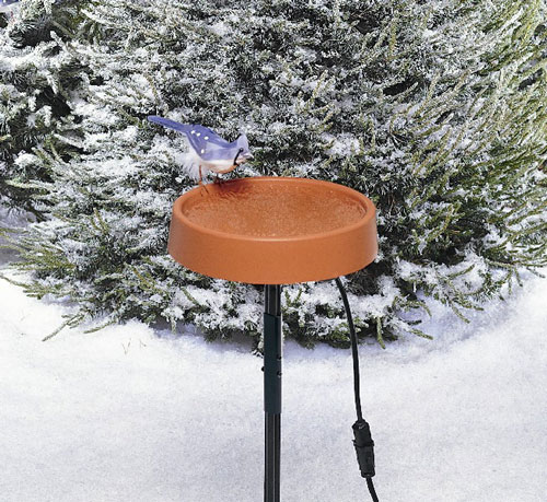 Allied Precision 12 In. Heated Bird Bath With Metal Stand