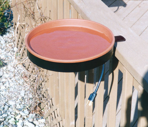 Farm Innovators Heated Bird Bath with Clamp-On