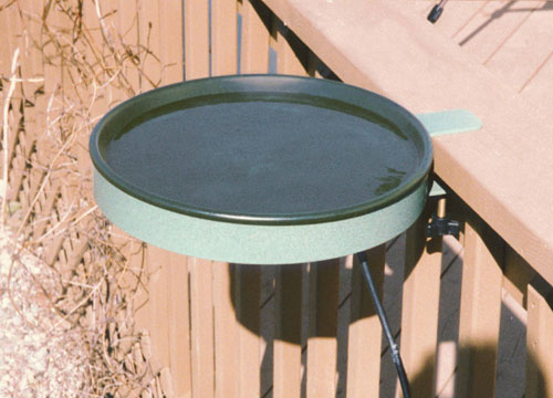 Farm Innovators Heated Bird Bath with Clamp-On - Green