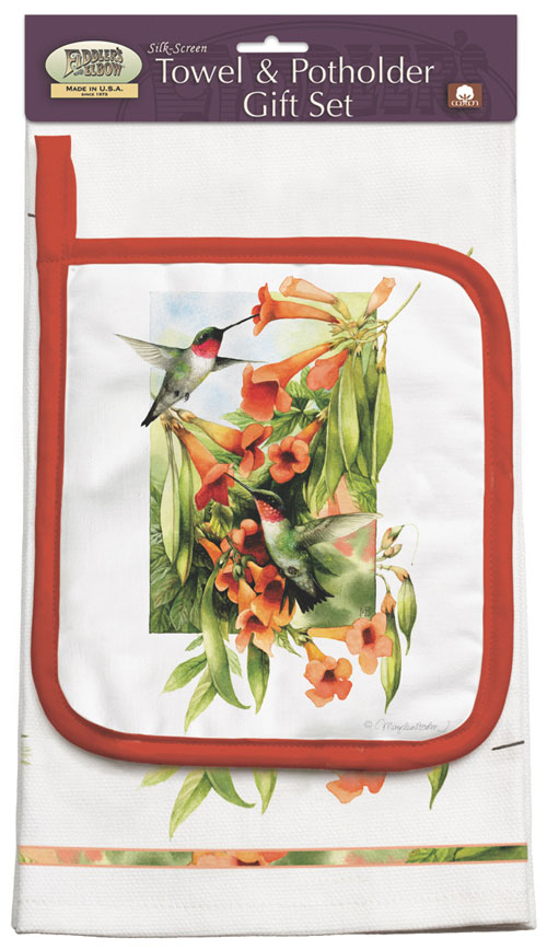 Fiddler s Elbow Ruby Throated Hummingbird Towel-Potholder