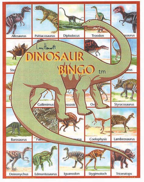 Lucy Hammet Bingo Games Dinosaur Bingo