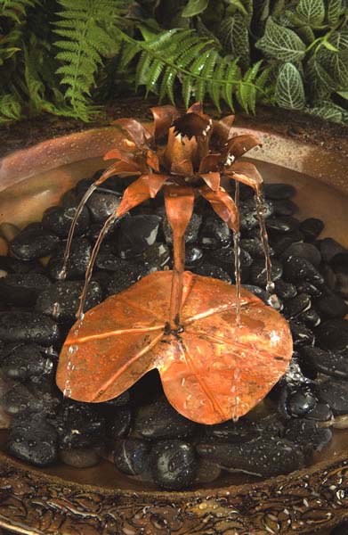 Copper Dripper-fountain Lotus