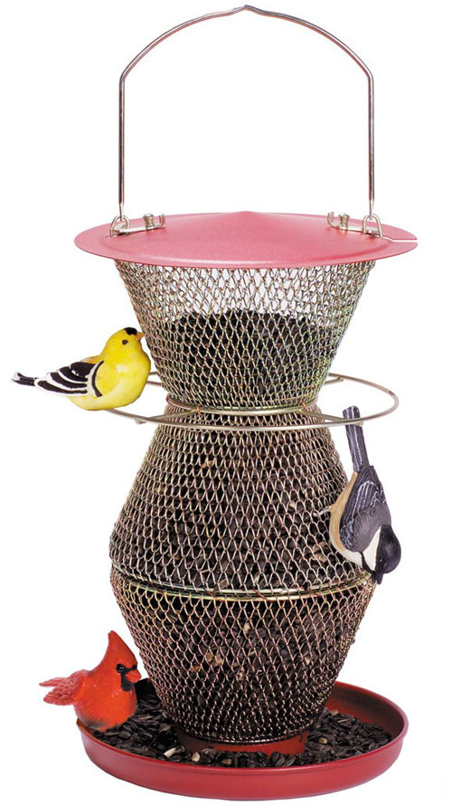 No-No Feeder Red and Brass 3 Tier Standard Feeder