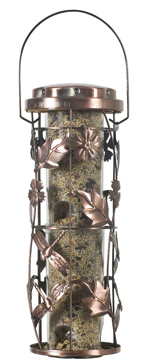 Perky Pet PP550 3.75"x 12"Opus Copper Garden Wild Bird Feeder