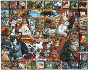 White Mountain Puzzles World of Cats Puzzle