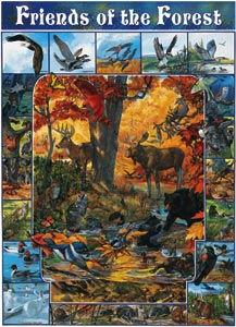 White Mountain Puzzles Friends of the Forest Puzzle