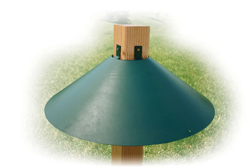 Woodlink Audubon Series Green 20 Inch 4x4 Mount Baffle