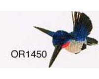 Brushkins by Nature s Accents Hummingbird Blue Ornament
