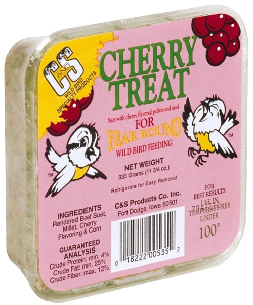 C&s Products Cs535 11.75 Oz Cherry Suet Cake Bird Food