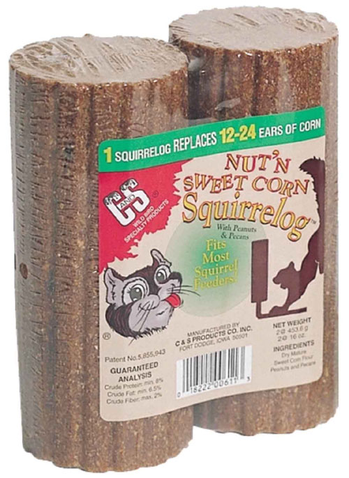 C&s Products 32 Oz. Nut And Sweet Corn Squirrel Log