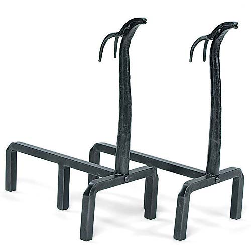 Minuteman AND-13 Deer Andirons - Powder Coated Graphite