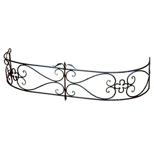 Minuteman FF-01 Fireplace Fender - Quatrefoil - Powder Coated Graphite