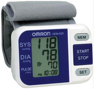 OMRON HEM-629 WRIST BLOOD PRESSURE MONITOR WITH INTELLISENSE and AVERAGING