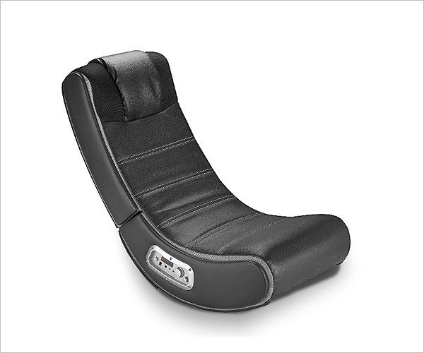 Ace Bayou 51268 V-Rocker Audio Chair Black with Mesh Sides and Internal Speakers