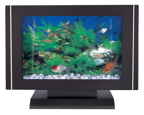 UPC 854190868106 product image for AquaVista AV100WBPS Table Top Aquarium AV 100 Whitestone Background with Black P | upcitemdb.com