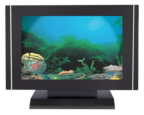 AquaVista AV100RBPS Table Top Aquarium AV 100 Rama Background with Black Pinstripe Frame