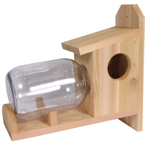 Havegard Red Cedar Squirrel Under Glass Feeder 17 x 5.5 x 16