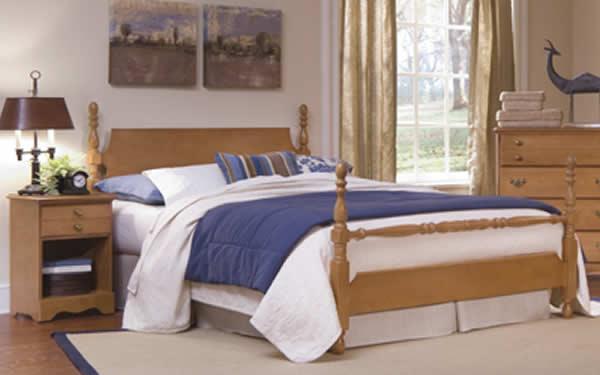Furniture Headboards - Carolina Furniture Works 157240 Common Sense Salem Maple Poster Headboard Full