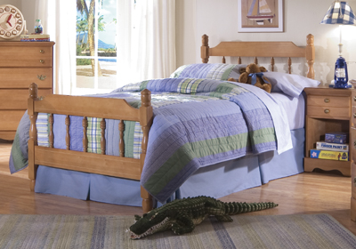 Furniture Headboards - Carolina Furniture Works 157330 Common Sense Salem Maple Spindle Headboard Twin