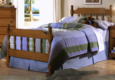 Furniture Headboards - Carolina Furniture Works 187330 Common Sense Cherry Spindle Headboard Twin
