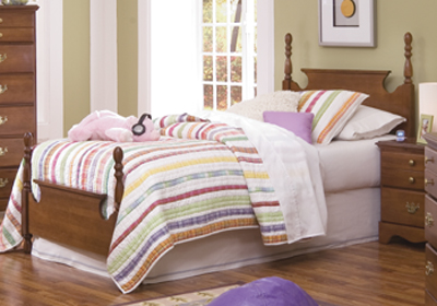 Furniture Headboards - Carolina Furniture Works 187830 Common Sense Cherry Panel Headboard Twin