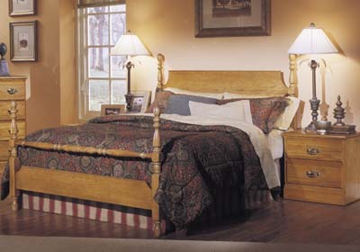 Furniture Headboards - Carolina Furniture Works 237240 Carolina Oak Poster Headboard Full