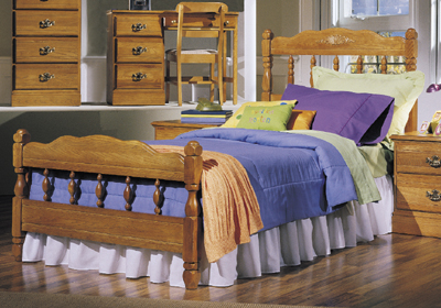 Furniture Headboards - Carolina Furniture Works 237330 Carolina Oak Spindle Headboard Twin