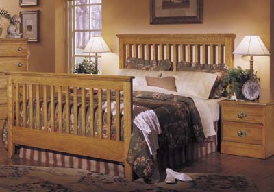Furniture Headboards - Carolina Furniture Works 237450 Carolina Oak Slat Headboard Full Or Queen