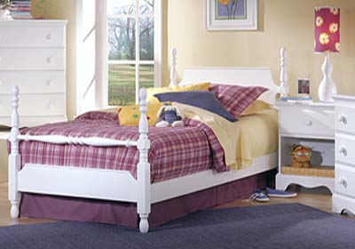 Furniture Headboards - Carolina Furniture Works 417230 Carolina Cottage Poster Headboard Twin