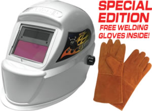 ASTRO PNEUMATIC 8075SE Auto Darkening Helmet With Free Welding Gloves
