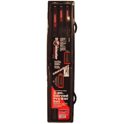 MAYHEW TOOL 61355 3 Piece Dominator Pry Bar Set Curved Tip