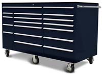 Tool Cabinets - MONTEZUMA BK7218TC Classic 72 Inch 18 Drawer Roller Cabinet Tool Box Black