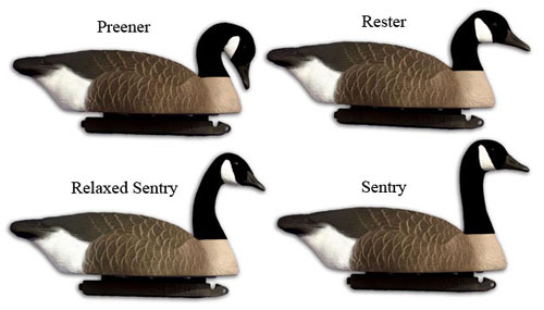 Higdon Decoys 70127 Oversize Goose Floater - Canada - 4 Pack