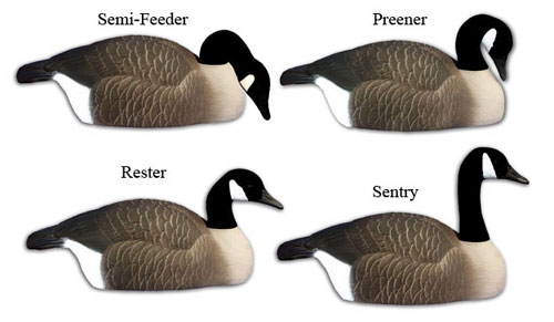 Higdon Decoys 75969 Oversize Half Shell Canada Goose - 12 Pack